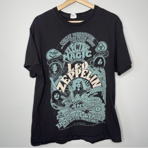 Other - Vintage men’s black LED‎ zeppelin band concert tee t shirt